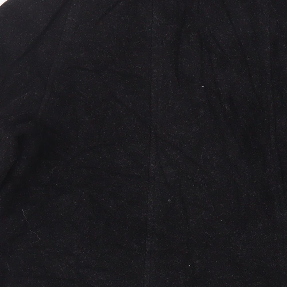 St Bernard Womens Black Overcoat Coat Size 12 Button - Vintage
