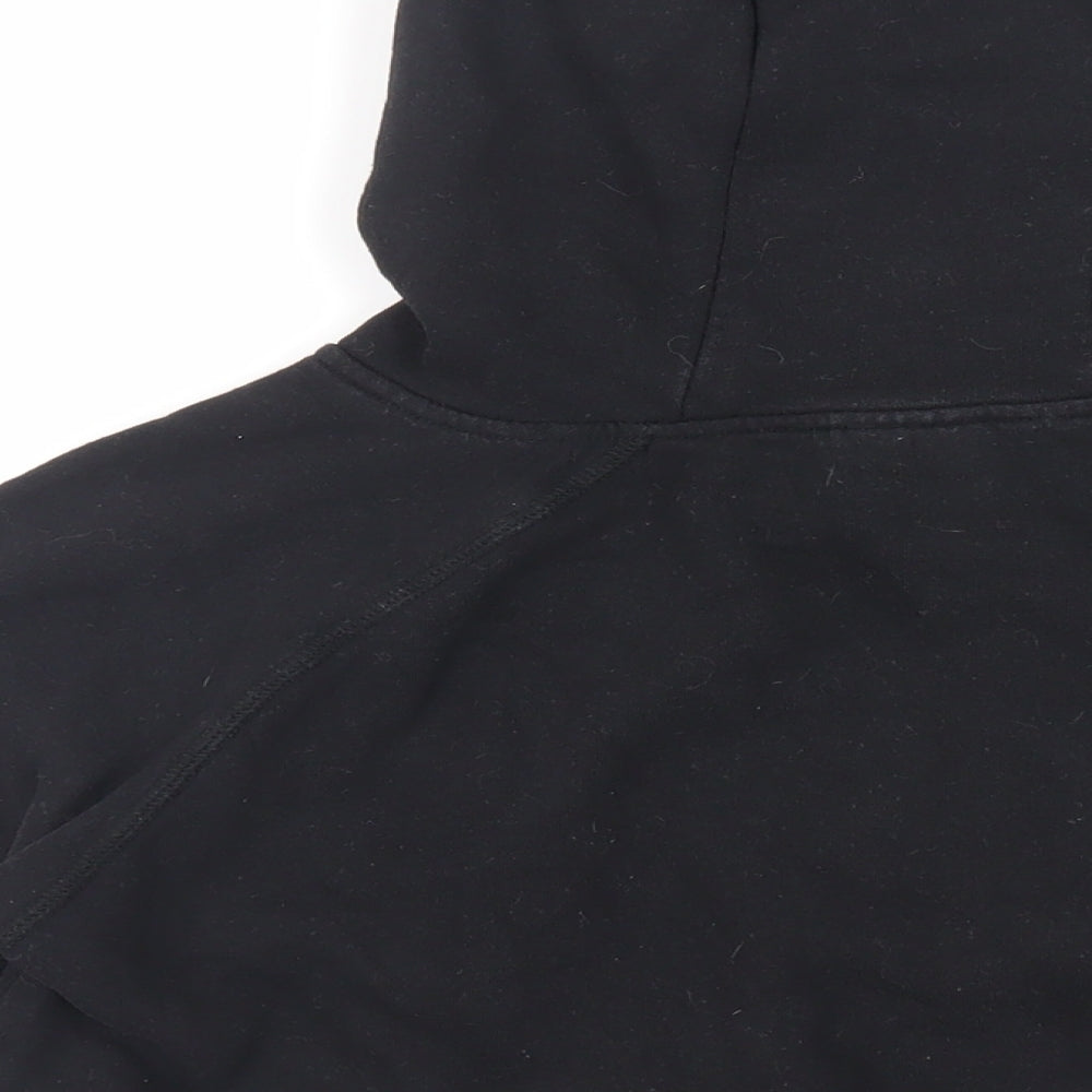 USA Pro Womens Black Cotton Pullover Hoodie Size 8 Pullover