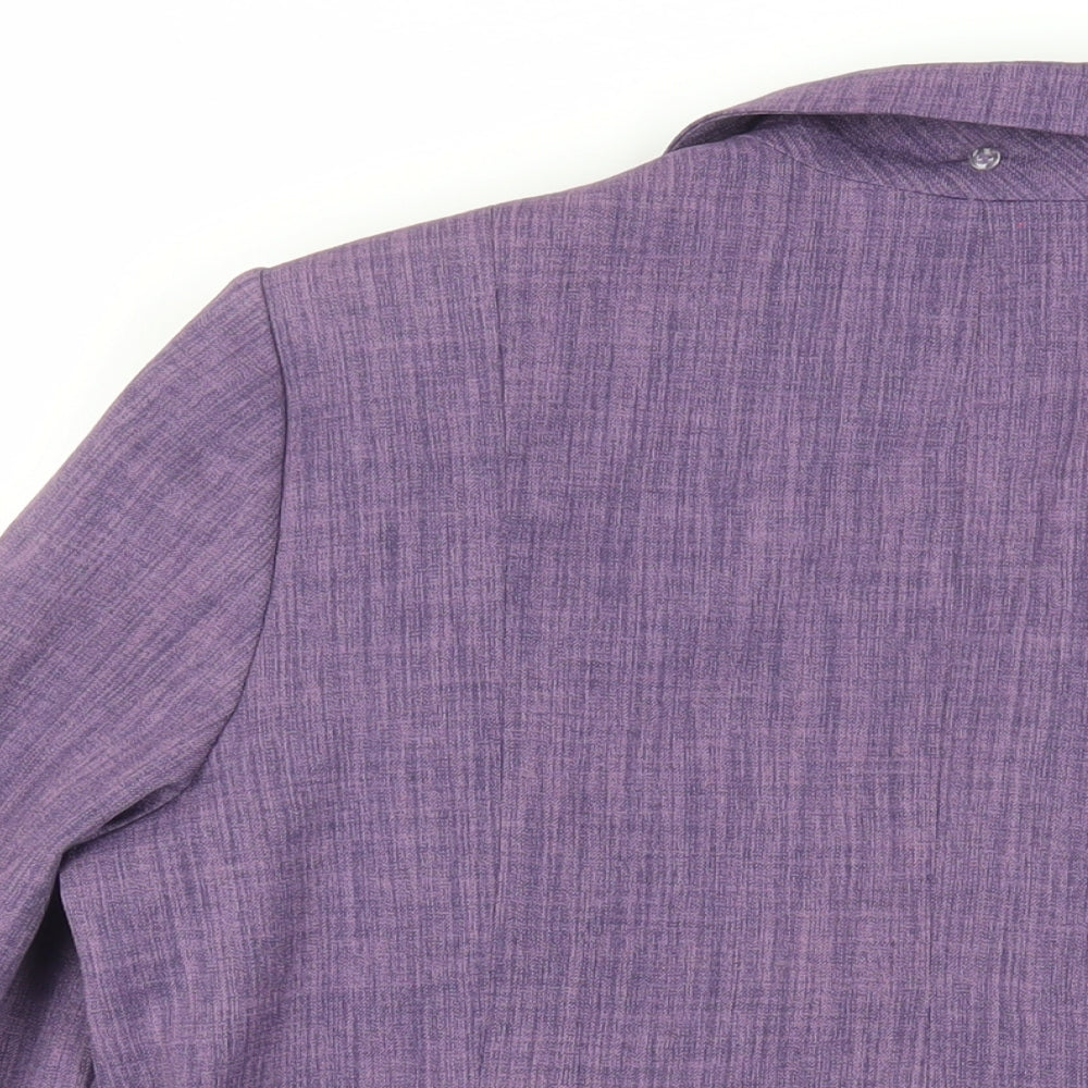 EWM Womens Purple Jacket Blazer Size 16 Button