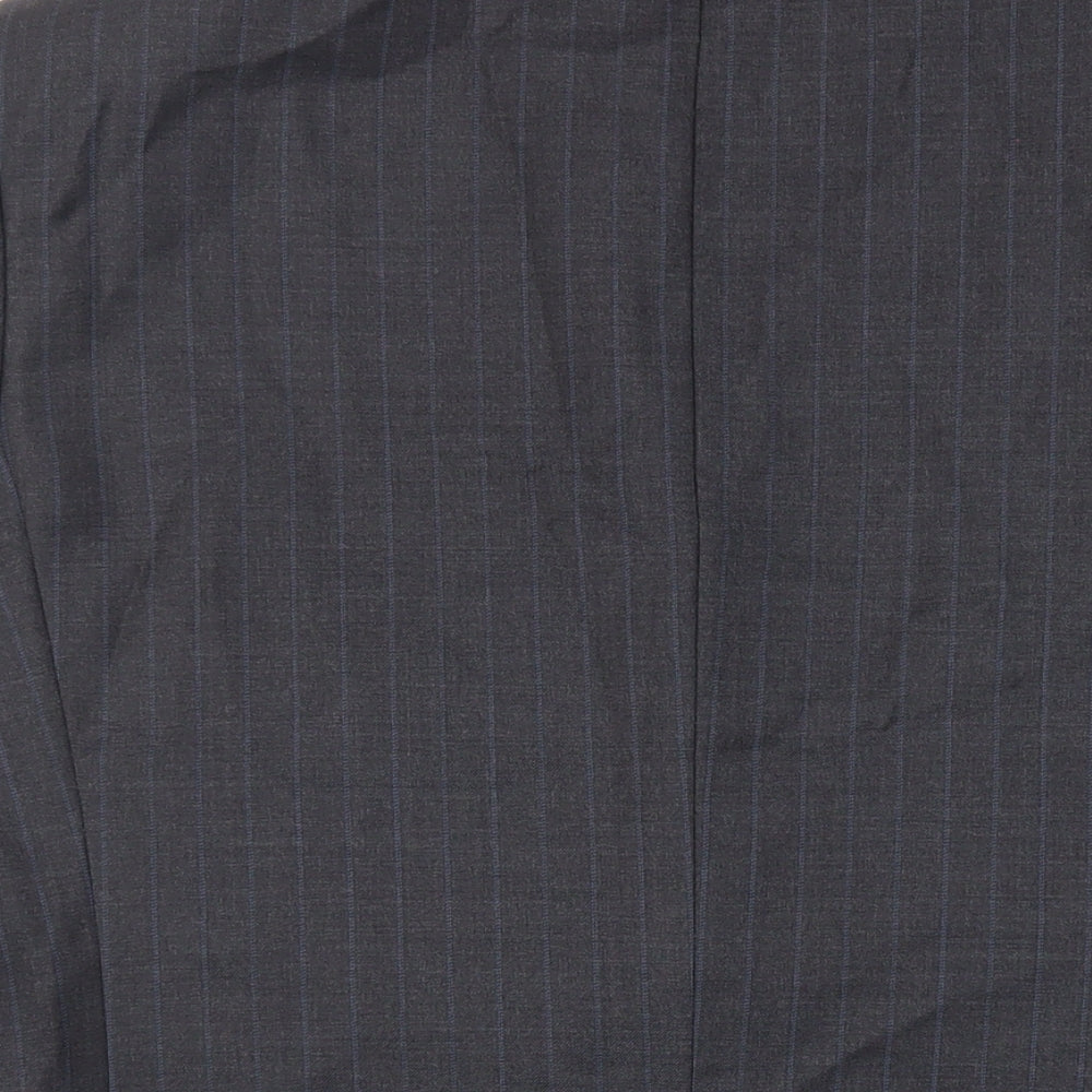 Marks & Spencer Mens Grey Striped Wool Jacket Suit Jacket Size 40 Regular