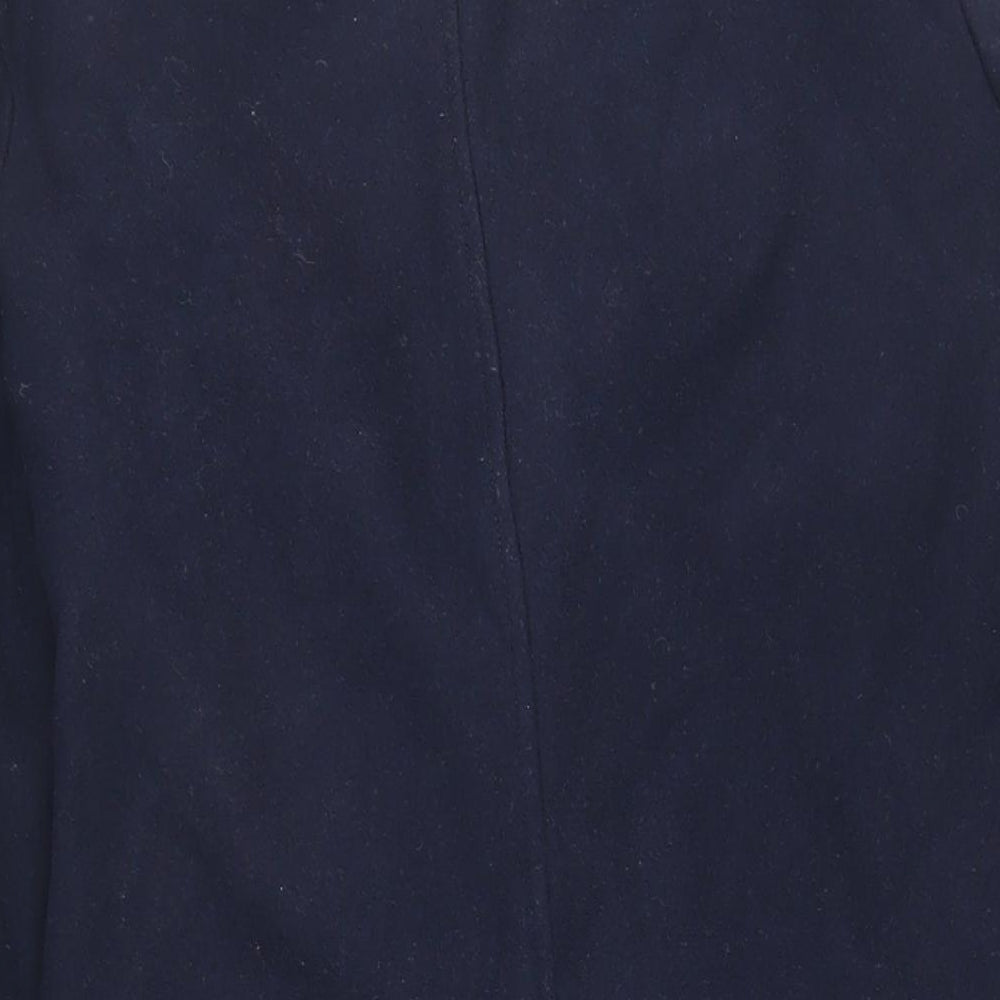 Another Influence Womens Blue Overcoat Coat Size 2XS Button