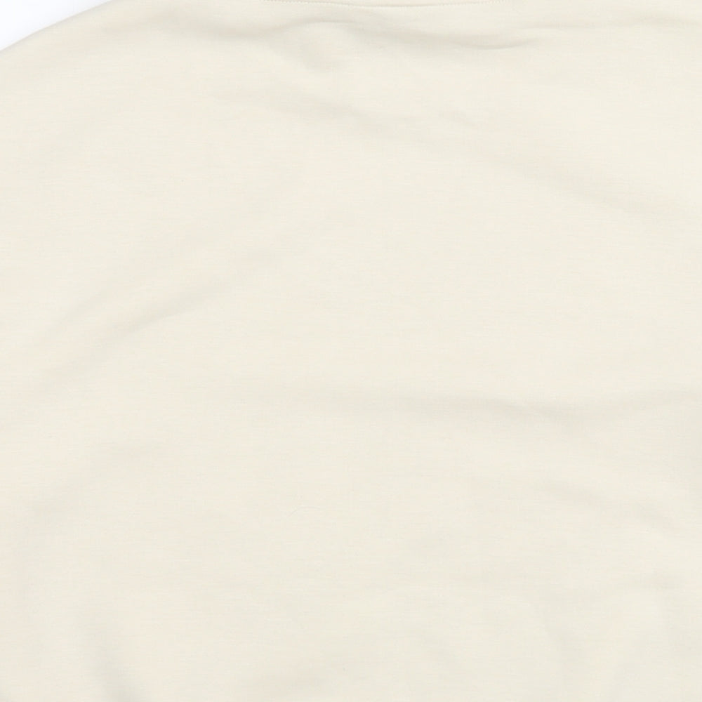 Marks & Spencer Womens Beige Cotton Pullover Sweatshirt Size M Pullover