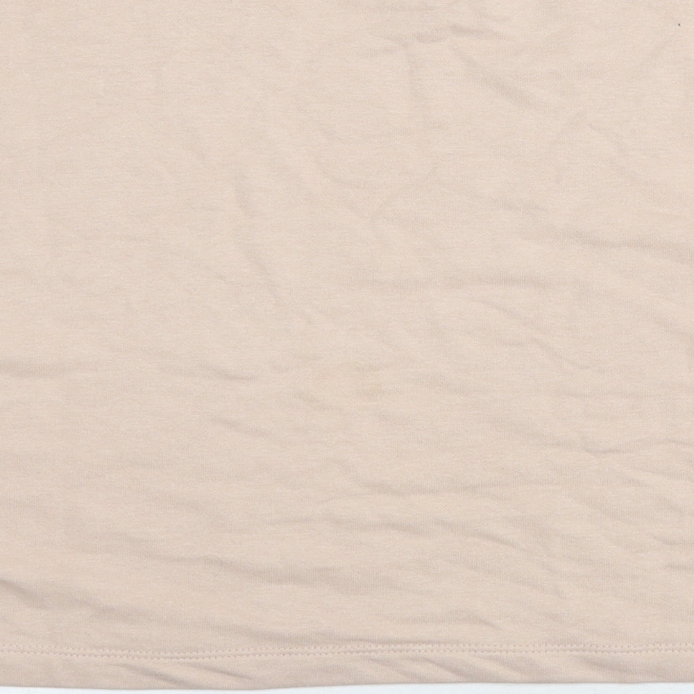 Pull&Bear Womens Beige Cotton Pullover Sweatshirt Size XL Pullover