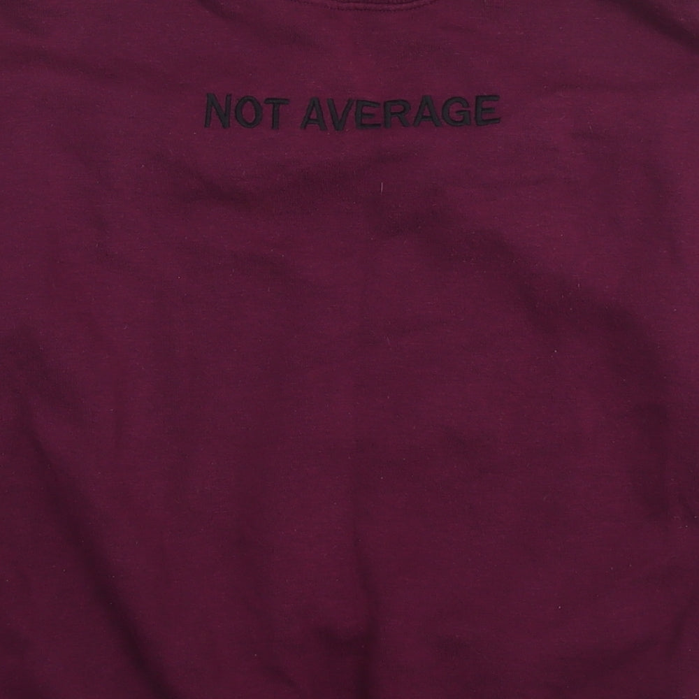 Divided by H&M Womens Purple Cotton Pullover Sweatshirt Size S Pullover - Not Average Tie detail