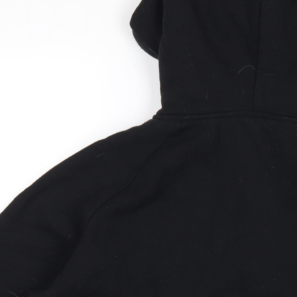 Boohoo Mens Black Cotton Pullover Hoodie Size M