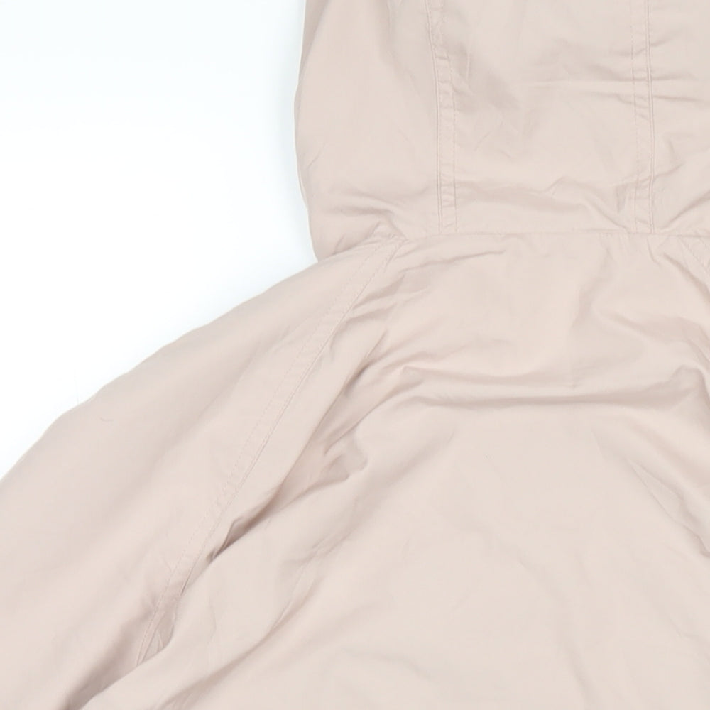 H&M Womens Pink Rain Coat Coat Size M Zip