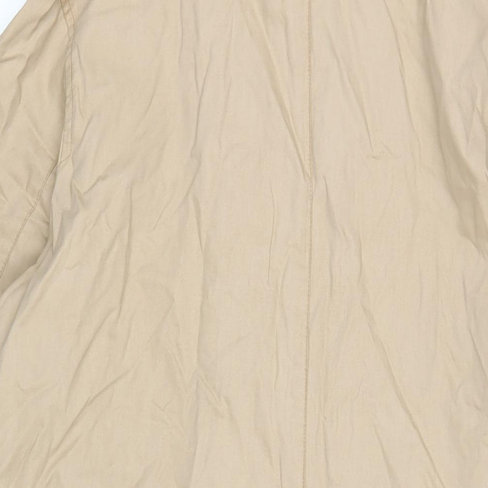 SCL sport Womens Beige Trench Coat Coat Size 16 Zip