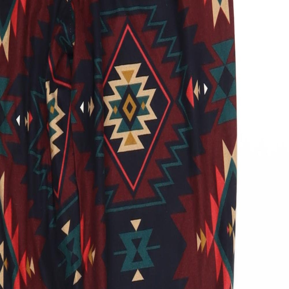 Next Mens Multicoloured Geometric Polyester Pyjama Pants Size S Drawstring