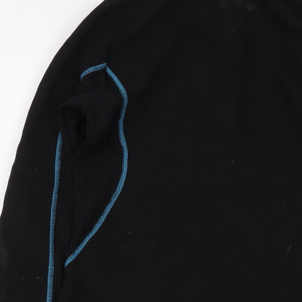 Oxylane Womens Black Polyester Pullover Sweatshirt Size M Zip