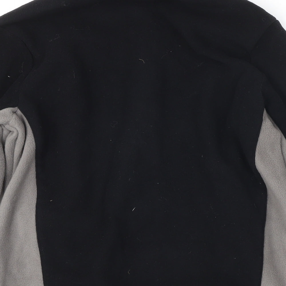 DECATHLON Boys Black Colourblock Jacket Size 12 Years Zip