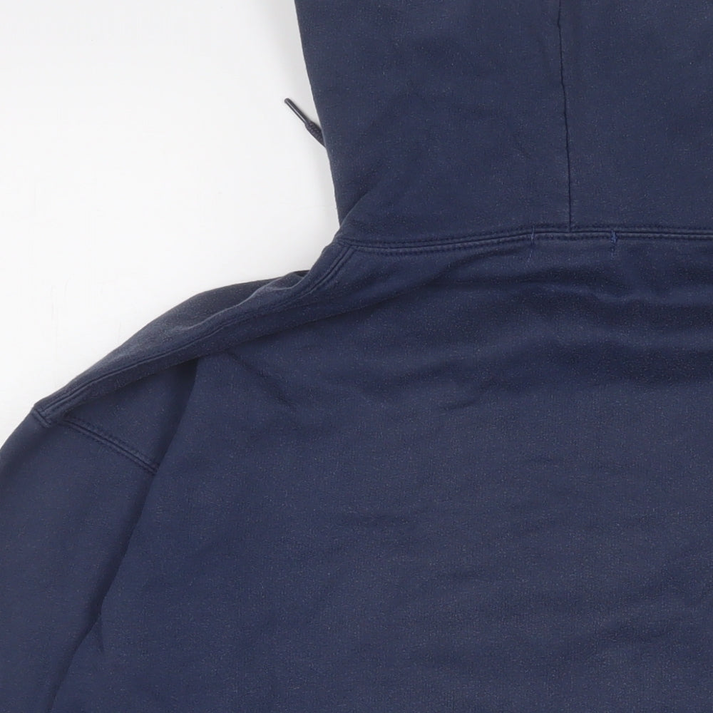 Lipsy Womens Blue Cotton Pullover Hoodie Size M Pullover