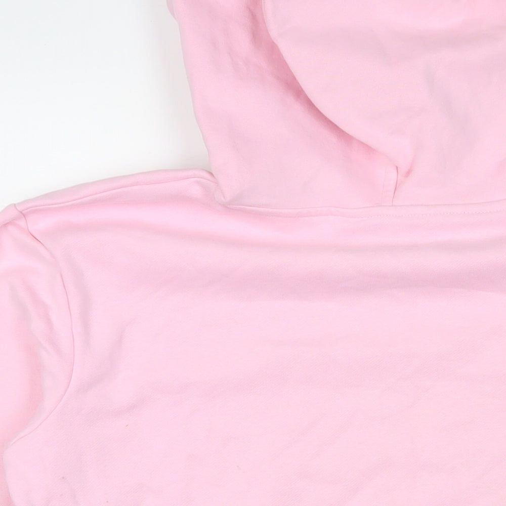 Marks & Spencer Womens Pink Cotton Pullover Hoodie Size S Pullover