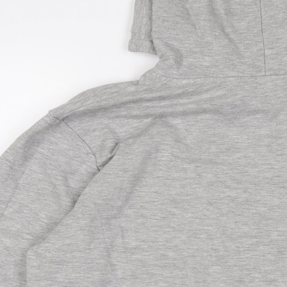 Nasty Gal Womens Grey Cotton Pullover Hoodie Size S Pullover