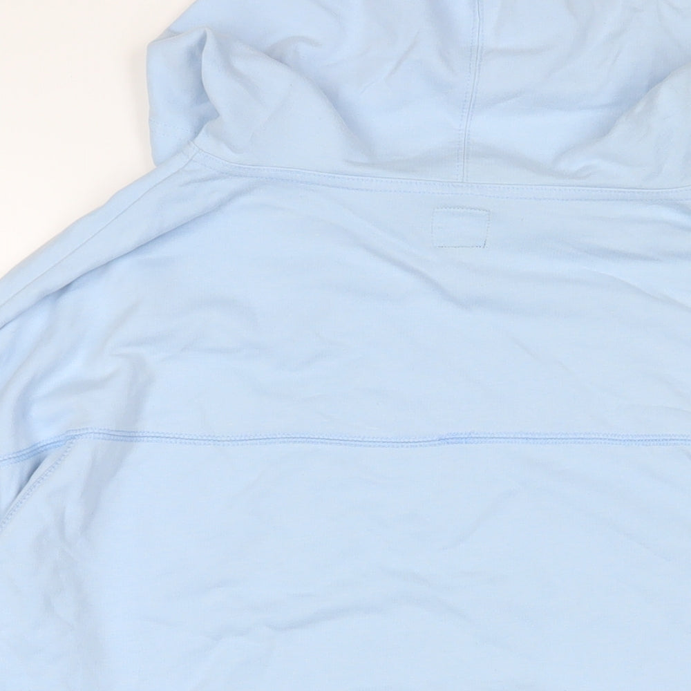 DASH Womens Blue Cotton Pullover Hoodie Size M Pullover - Embroidered