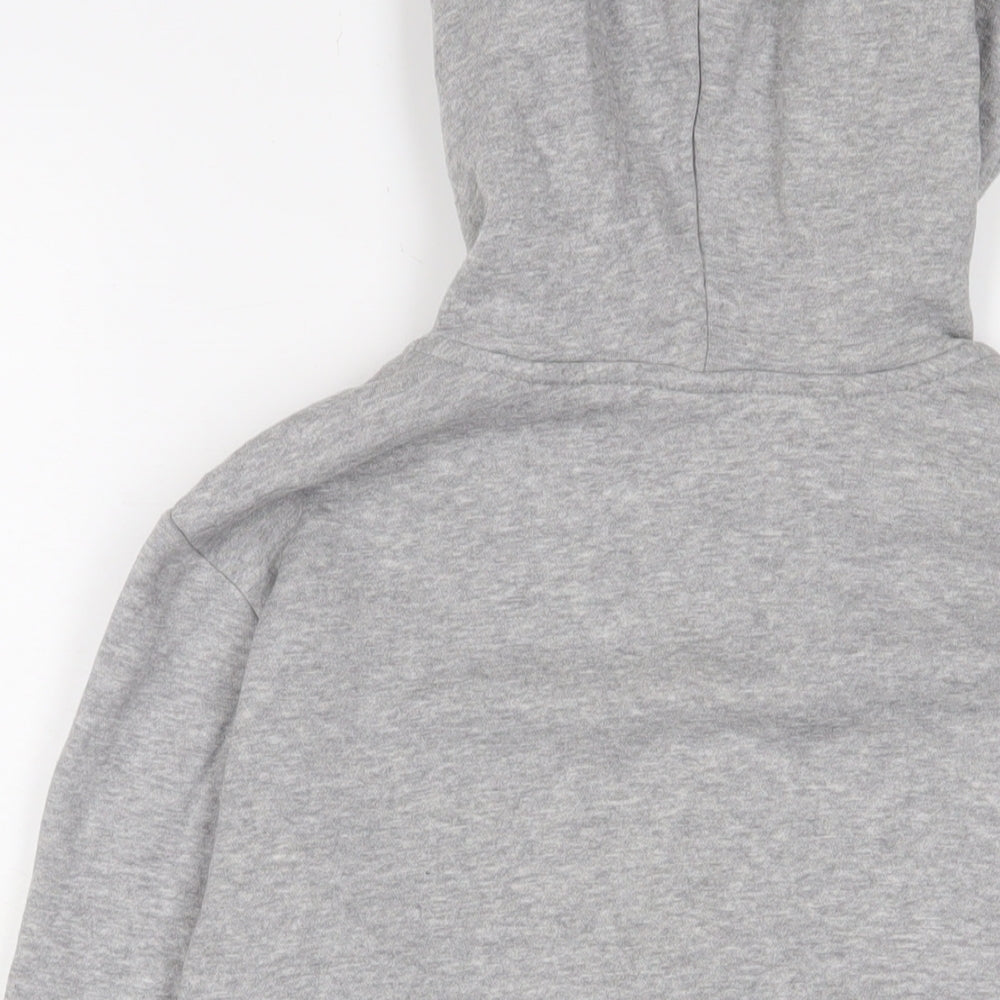 H&M Womens Grey Cotton Full Zip Hoodie Size S Zip