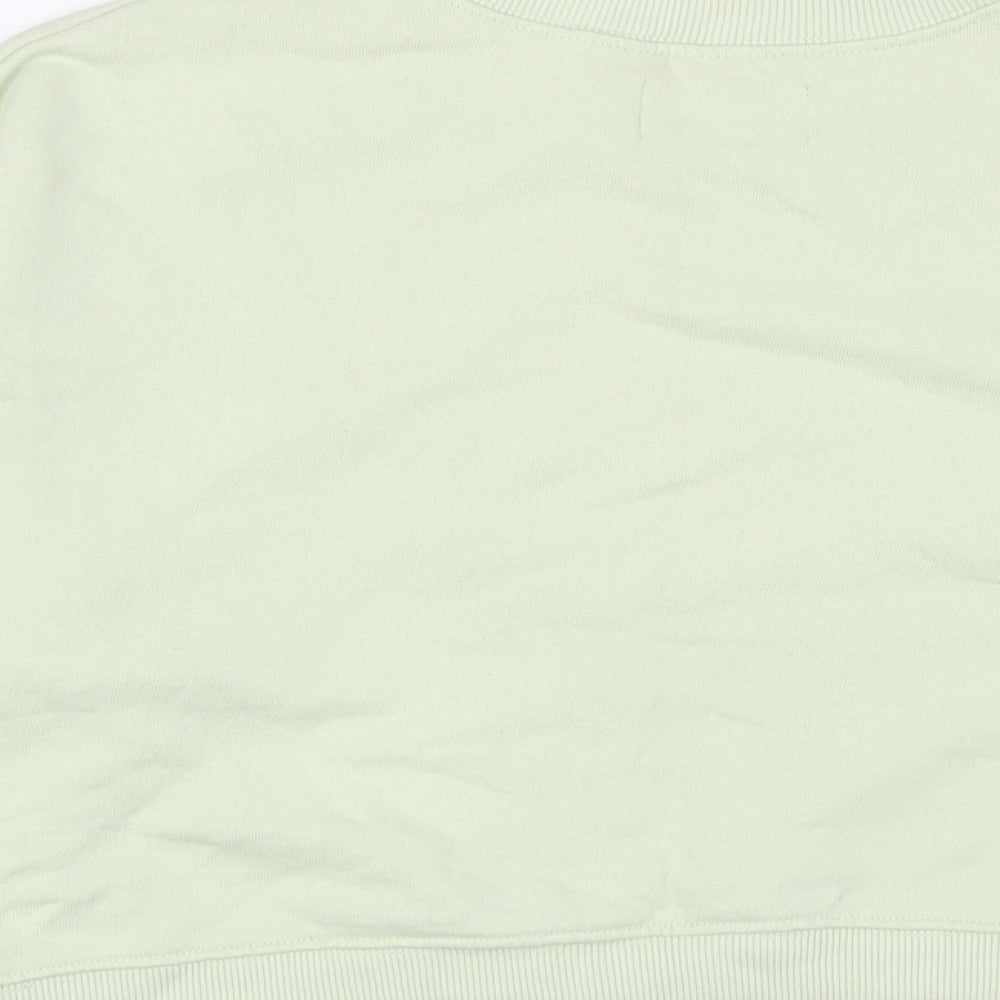 Pull&Bear Womens Green Cotton Pullover Sweatshirt Size L Pullover