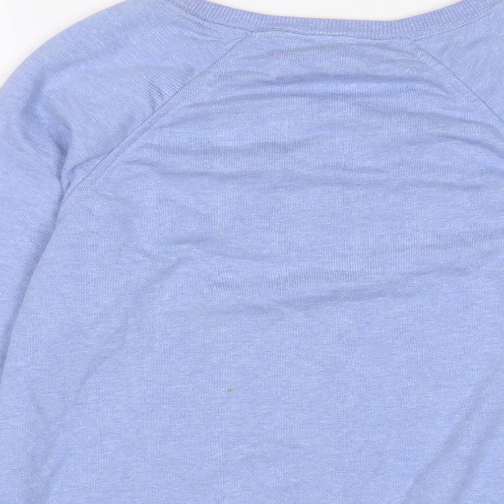 Marks & Spencer Womens Blue Cotton Pullover Sweatshirt Size 10 Pullover - Beaded