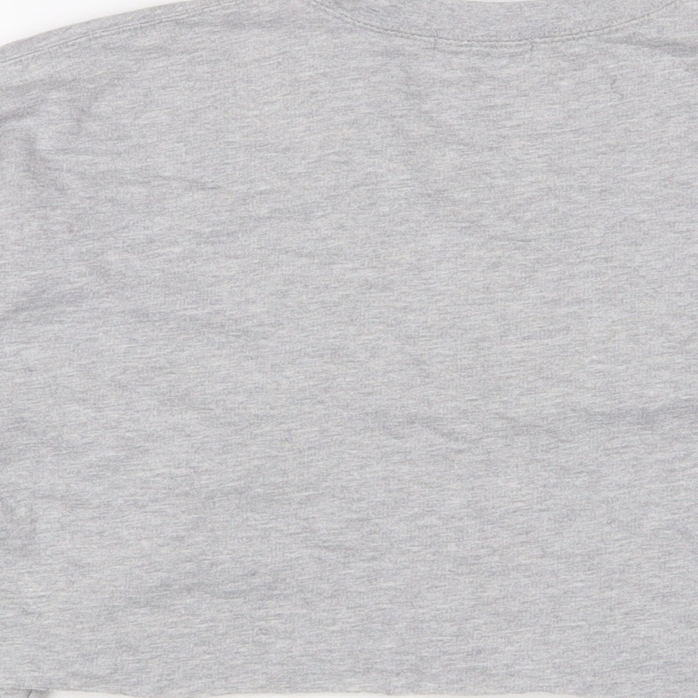PRETTYLITTLETHING Womens Grey Cotton Pullover Sweatshirt Size S Pullover