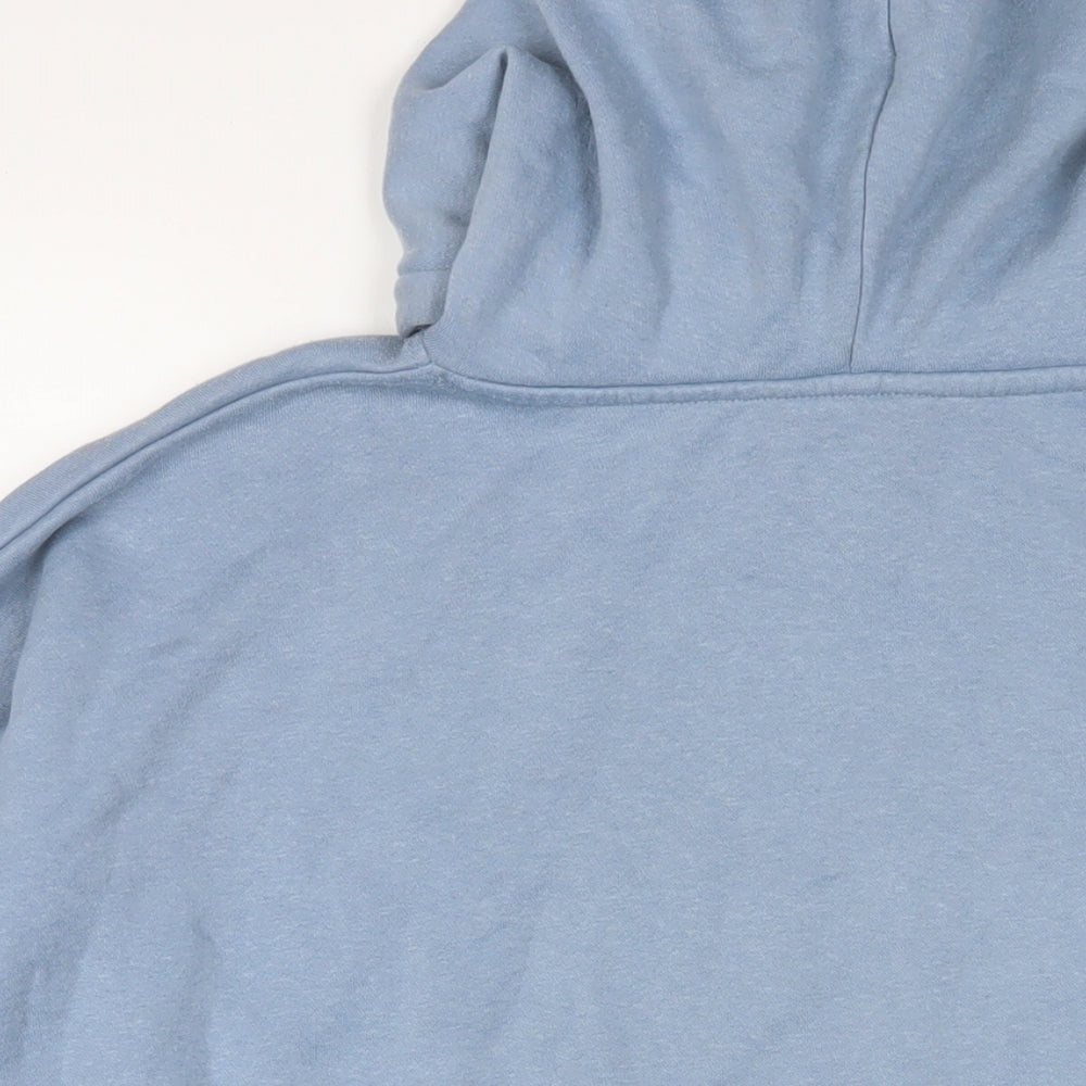 New Look Womens Blue Cotton Pullover Hoodie Size L Pullover