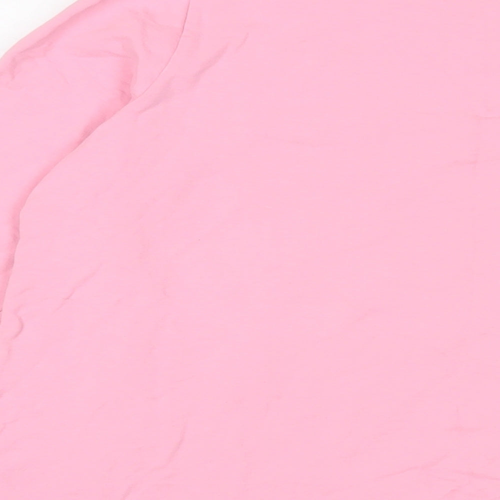 Savida Womens Pink Cotton Pullover Sweatshirt Size S Pullover - Buttons