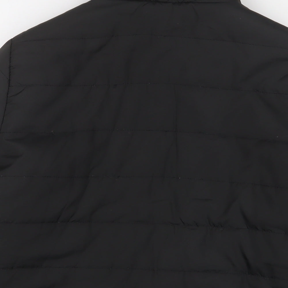 Capsule Womens Black Quilted Jacket Size 12 Zip