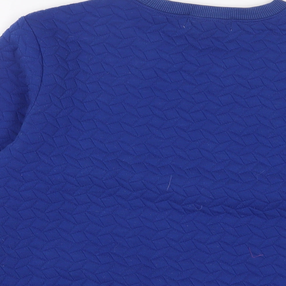 Louche Womens Blue Cotton Pullover Sweatshirt Size 8 Pullover