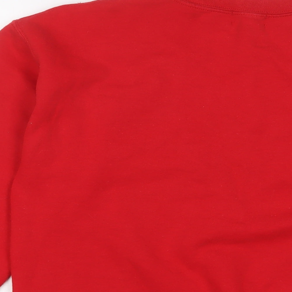 Boohoo Mens Red Cotton Pullover Sweatshirt Size S - New York