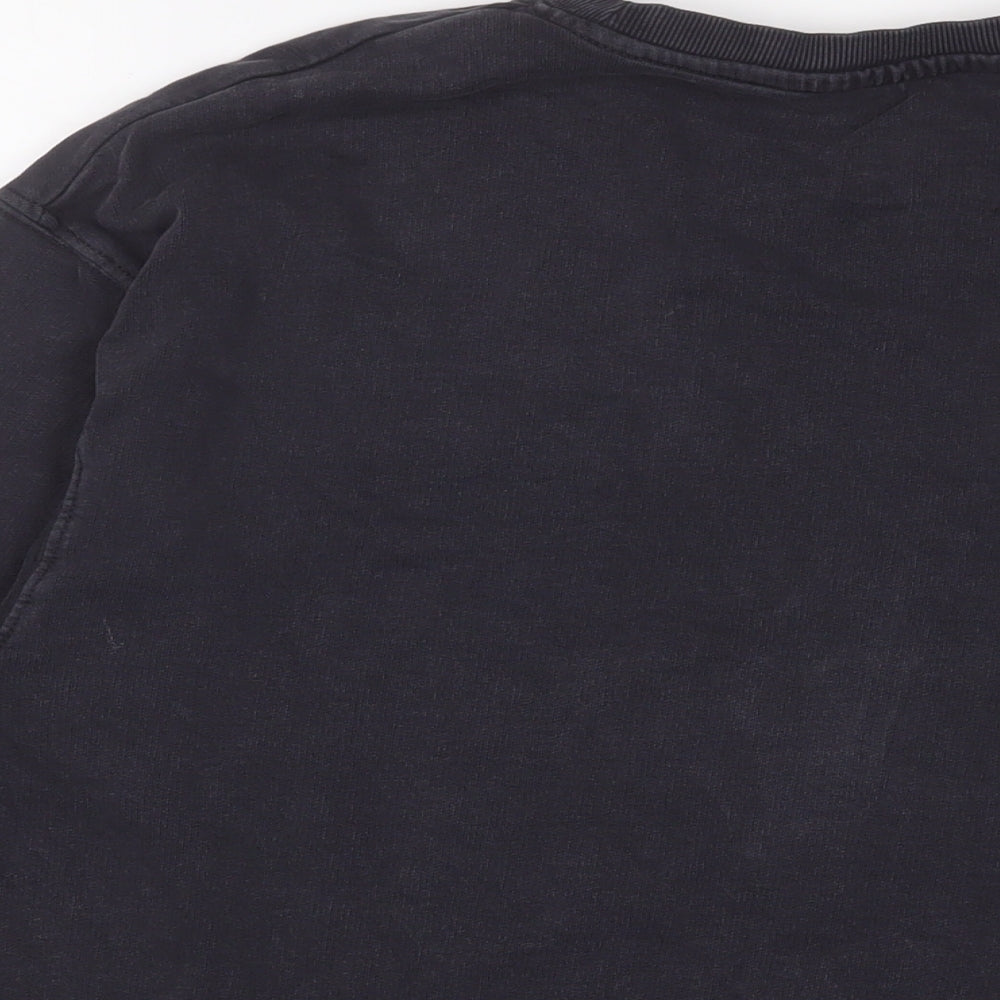 Zara Womens Blue Cotton Pullover Sweatshirt Size S Pullover
