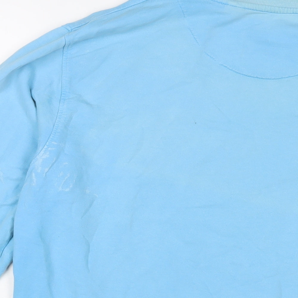 Blue Inc Mens Blue Cotton Pullover Sweatshirt Size M