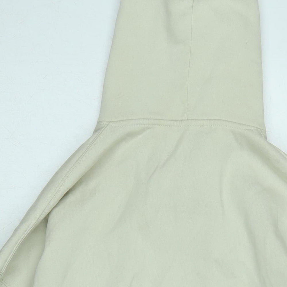 Zara Womens Beige Polyester Pullover Hoodie Size S