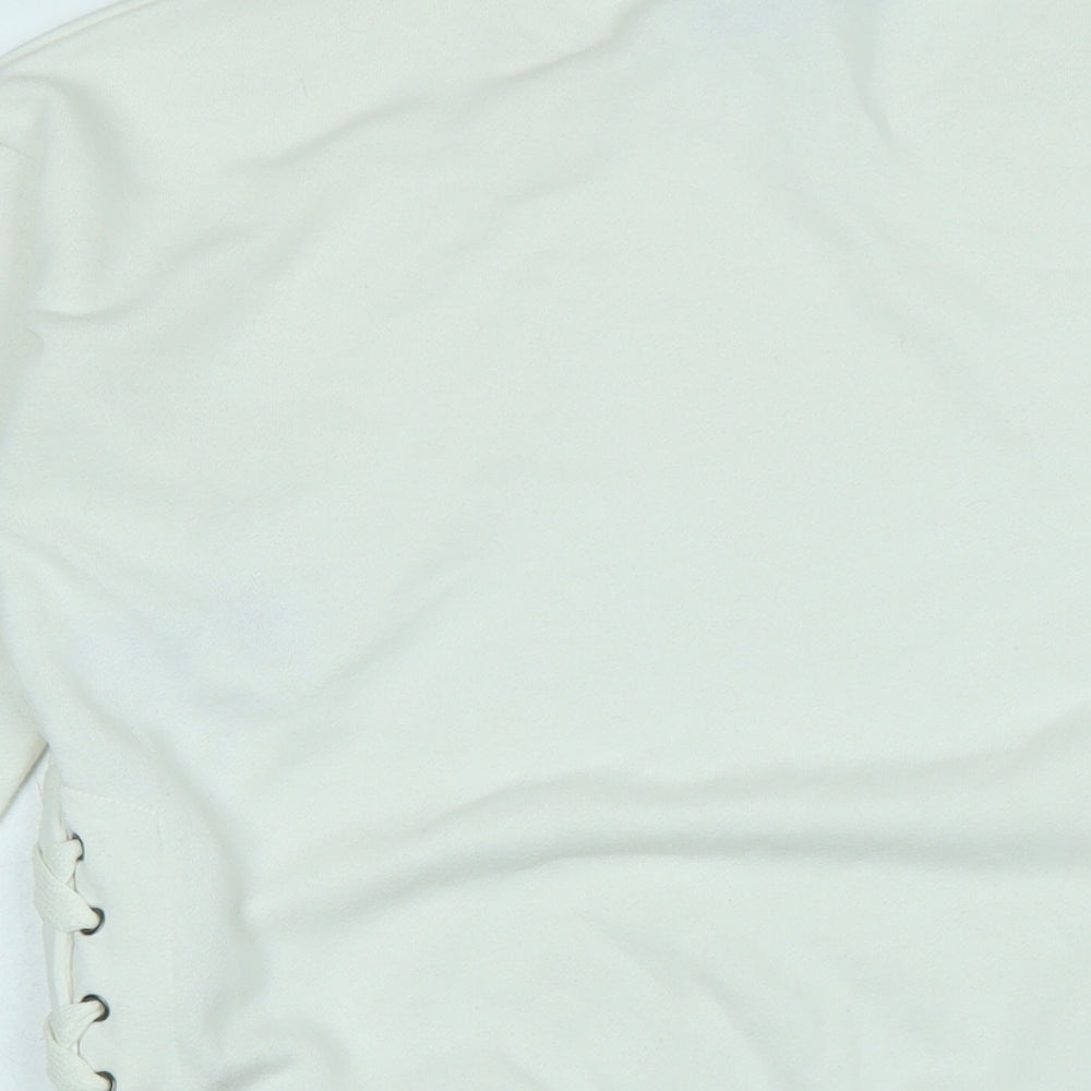 New Look Womens Ivory Polyester Pullover Sweatshirt Size 8