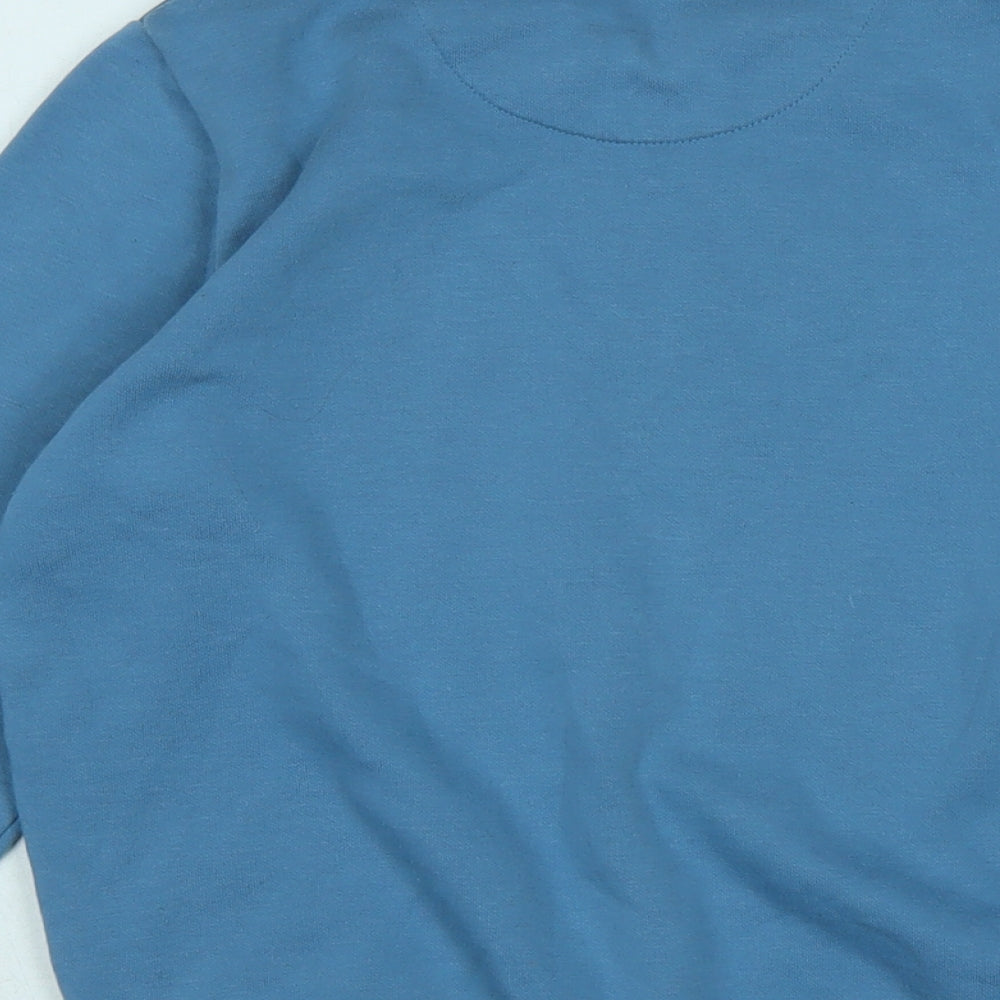 Boston Boys Blue Polyester Pullover Sweatshirt Size 9-10 Years