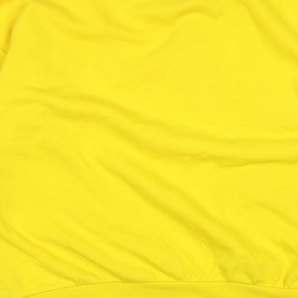 H&M Girls Yellow Polyester Pullover Sweatshirt Size 14 Years Zip