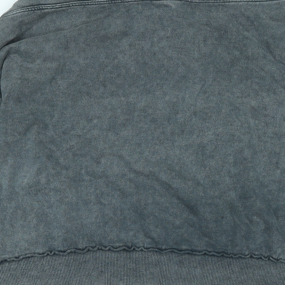 Pull&Bear Womens Grey Cotton Pullover Sweatshirt Size S
