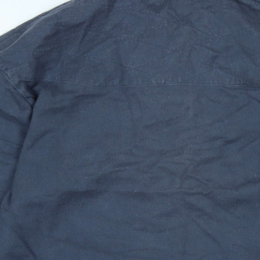 Marks & Spencer Mens Blue Cotton Polo Size S Collared Button - BH ( Blue Harbour )