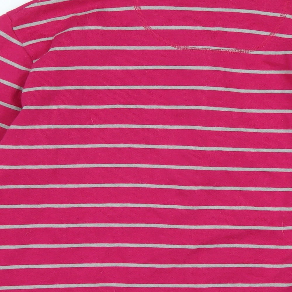 Marks & Spencer Womens Pink Cotton Pullover Sweatshirt Size 12 Zip