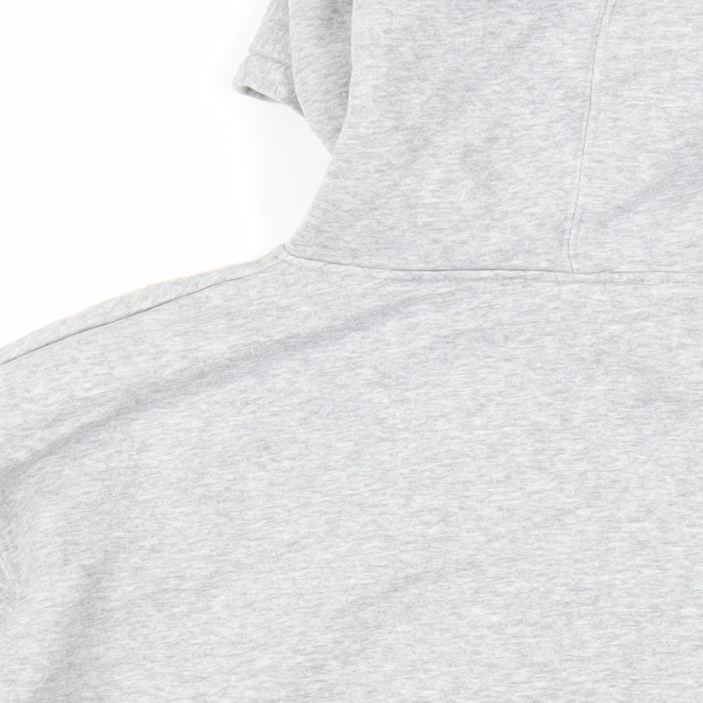 Zara Womens Grey Cotton Pullover Hoodie Size S Pullover