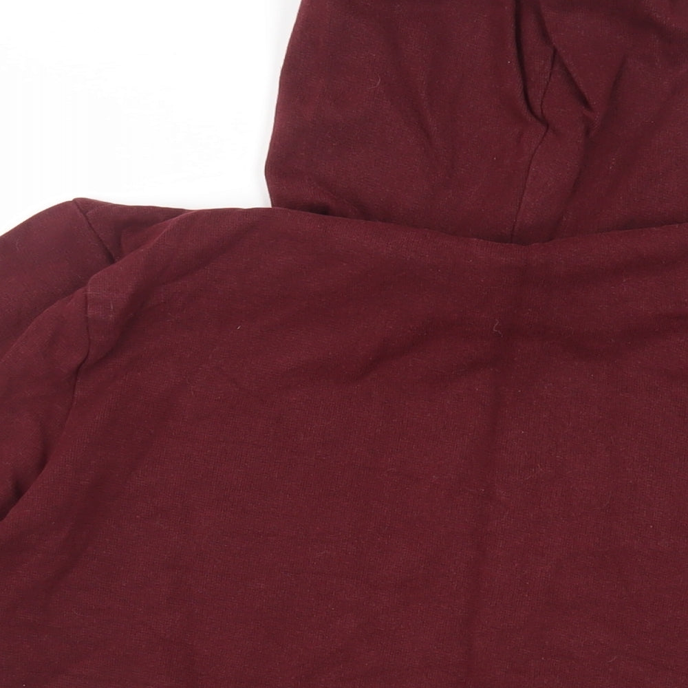 ASOS Mens Red Cotton Pullover Hoodie Size L - Pockets