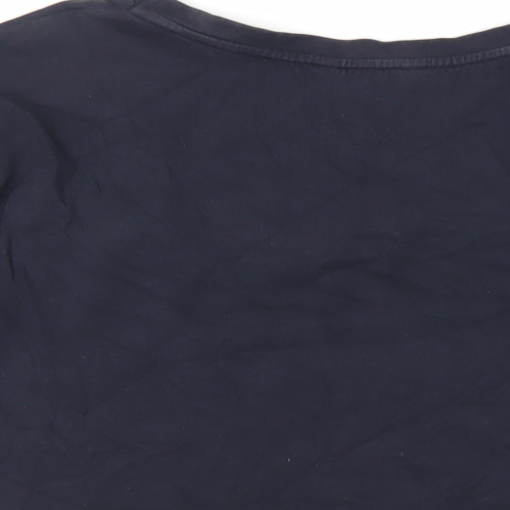NEXT Womens Blue Cotton Pullover Sweatshirt Size 12 Pullover - Ruffle