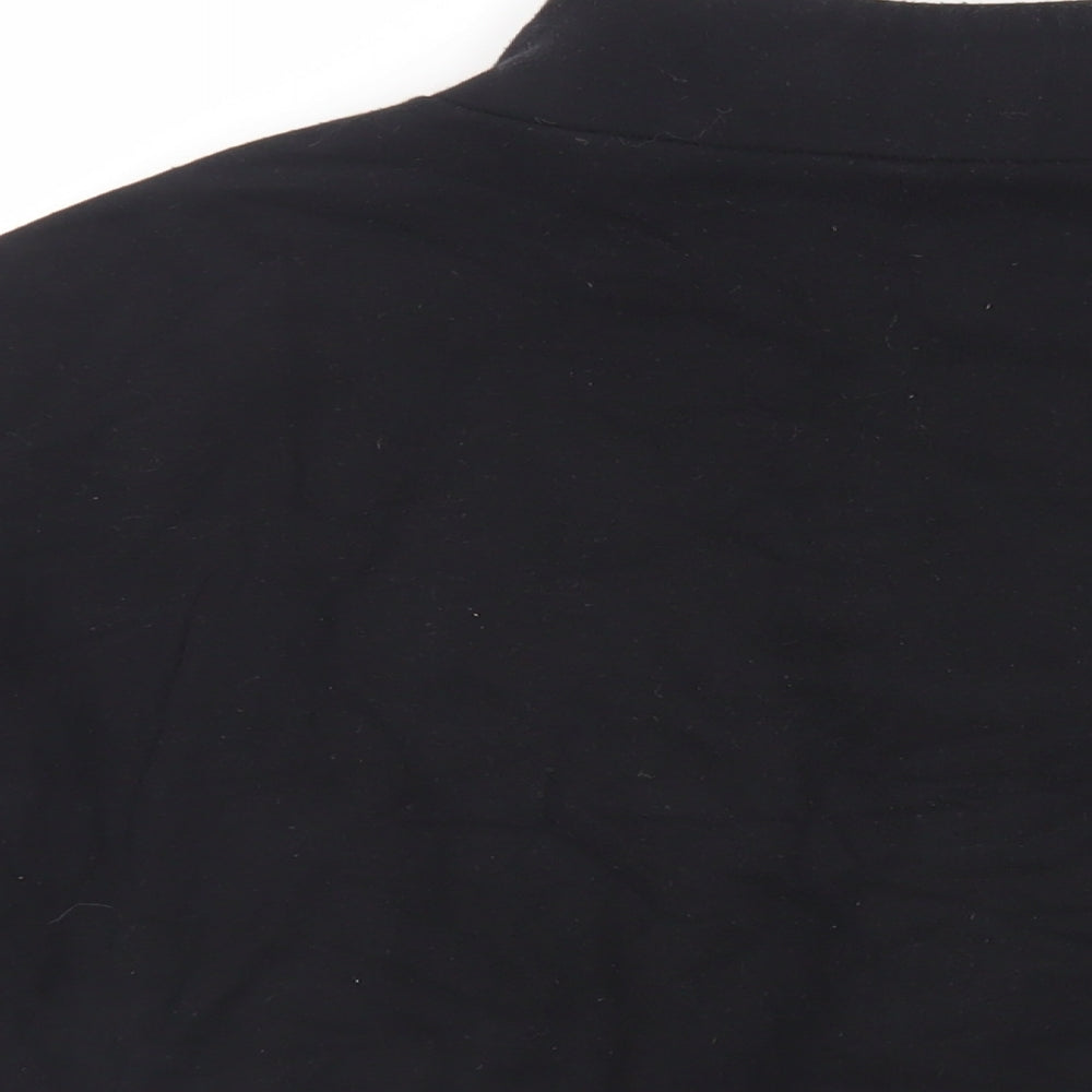 Divided by H&M Womens Black Cotton Pullover Sweatshirt Size M Zip - NYC Bronx