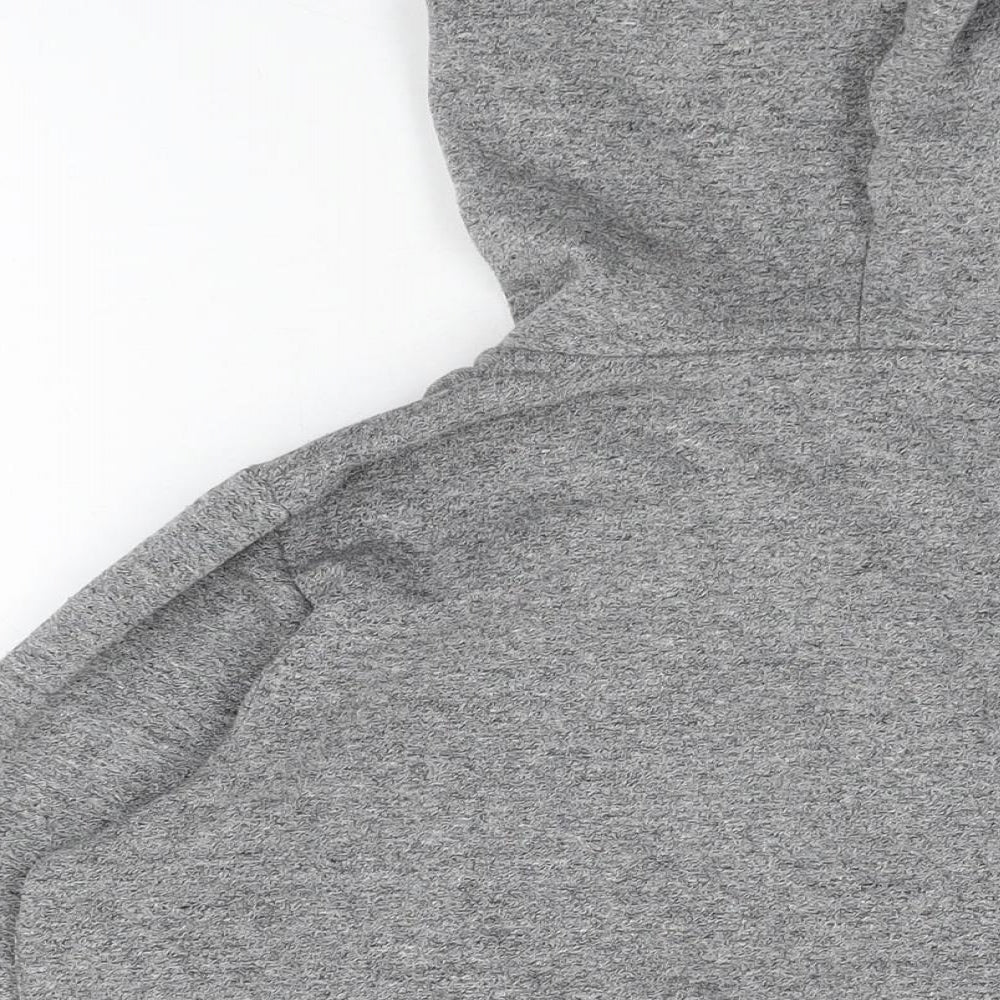 H&M Womens Grey Cotton Full Zip Hoodie Size M Zip