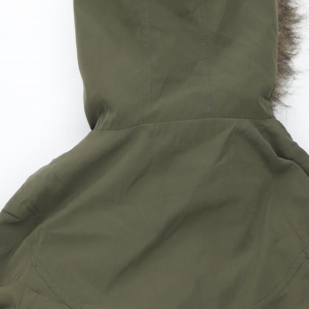 Oasis Womens Green Parka Jacket Size M Zip