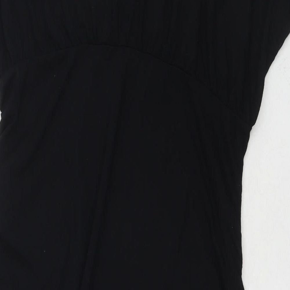 Mama:licious Womens Black Polyester A-Line Size L V-Neck Pullover
