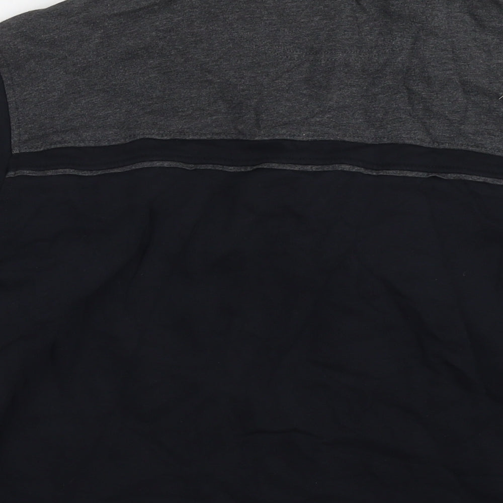 Blue Harbour Mens Black Cotton Full Zip Sweatshirt Size M