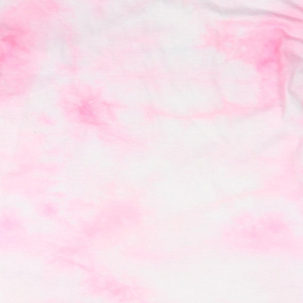 New Girl Order Womens Pink Polyester Basic T-Shirt Size 8 Round Neck - Logo