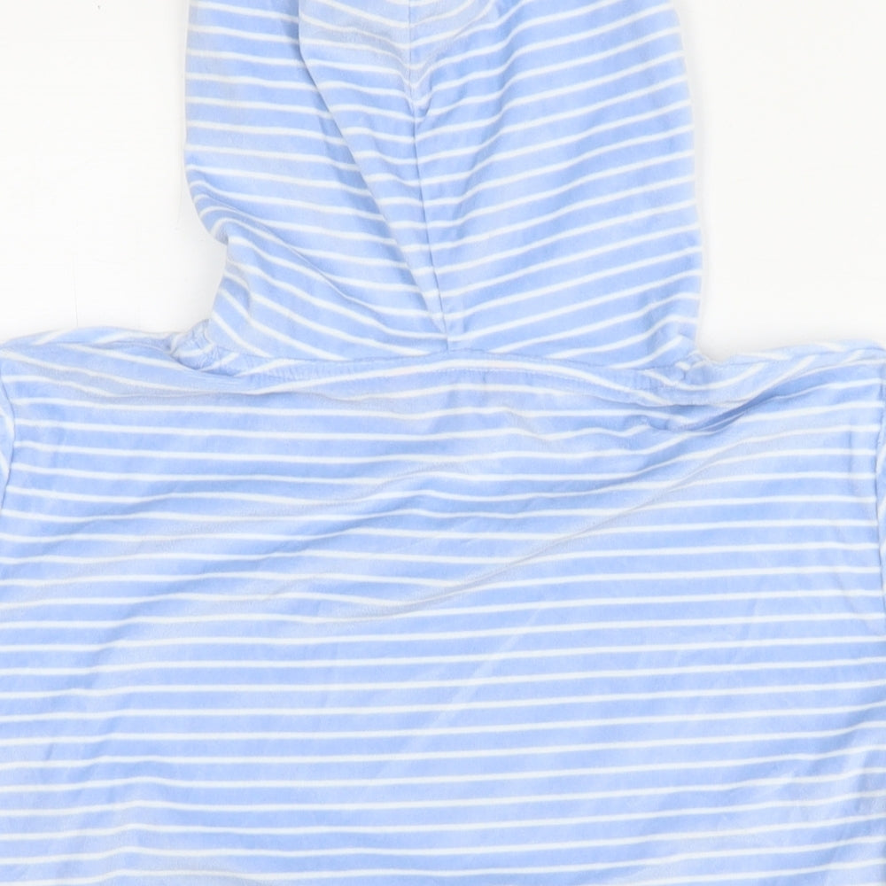 Boux Avenue Womens Blue Striped Polyester Pullover Hoodie Size 8 Pullover