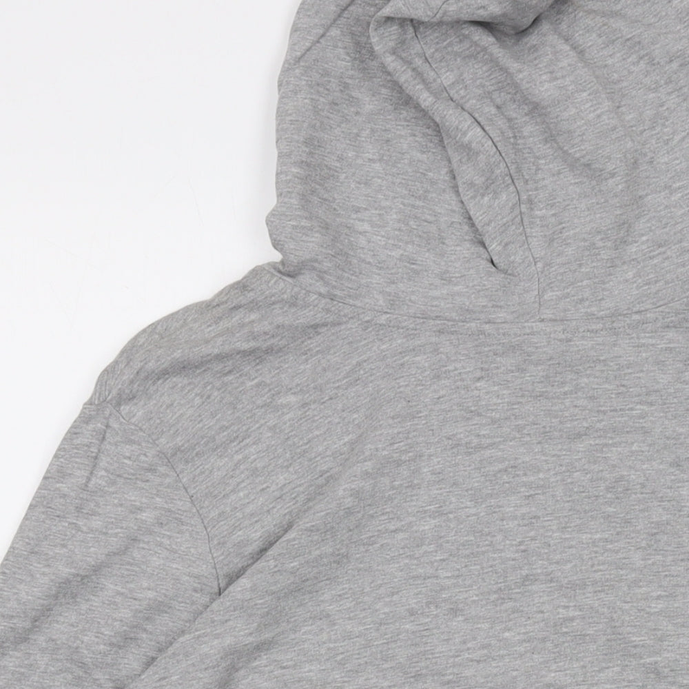 H&M Womens Grey Cotton Full Zip Hoodie Size M Zip