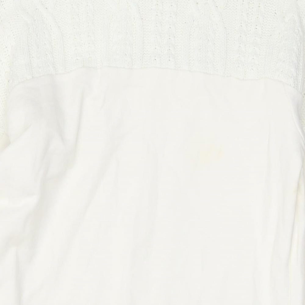 River Island Womens Ivory Cotton Pullover Sweatshirt Size XS Pullover
