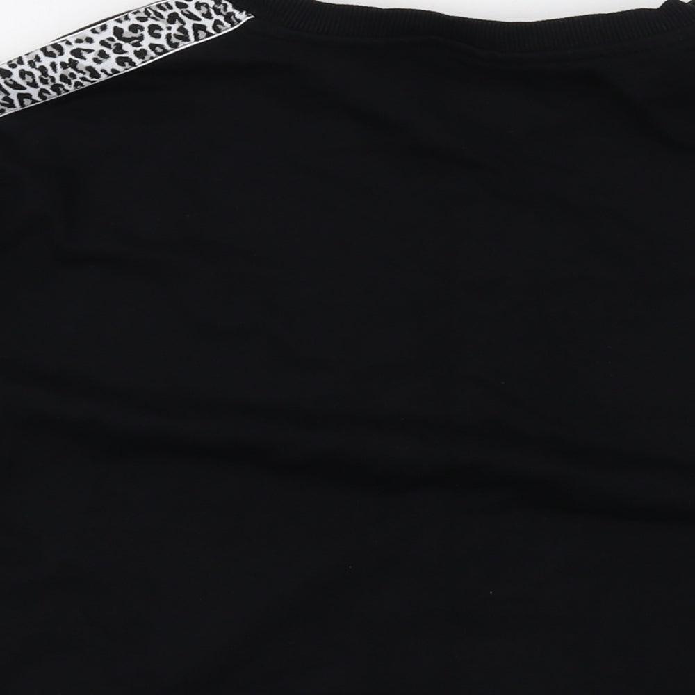 LIVE Womens Black Cotton Pullover Sweatshirt Size 12 Pullover
