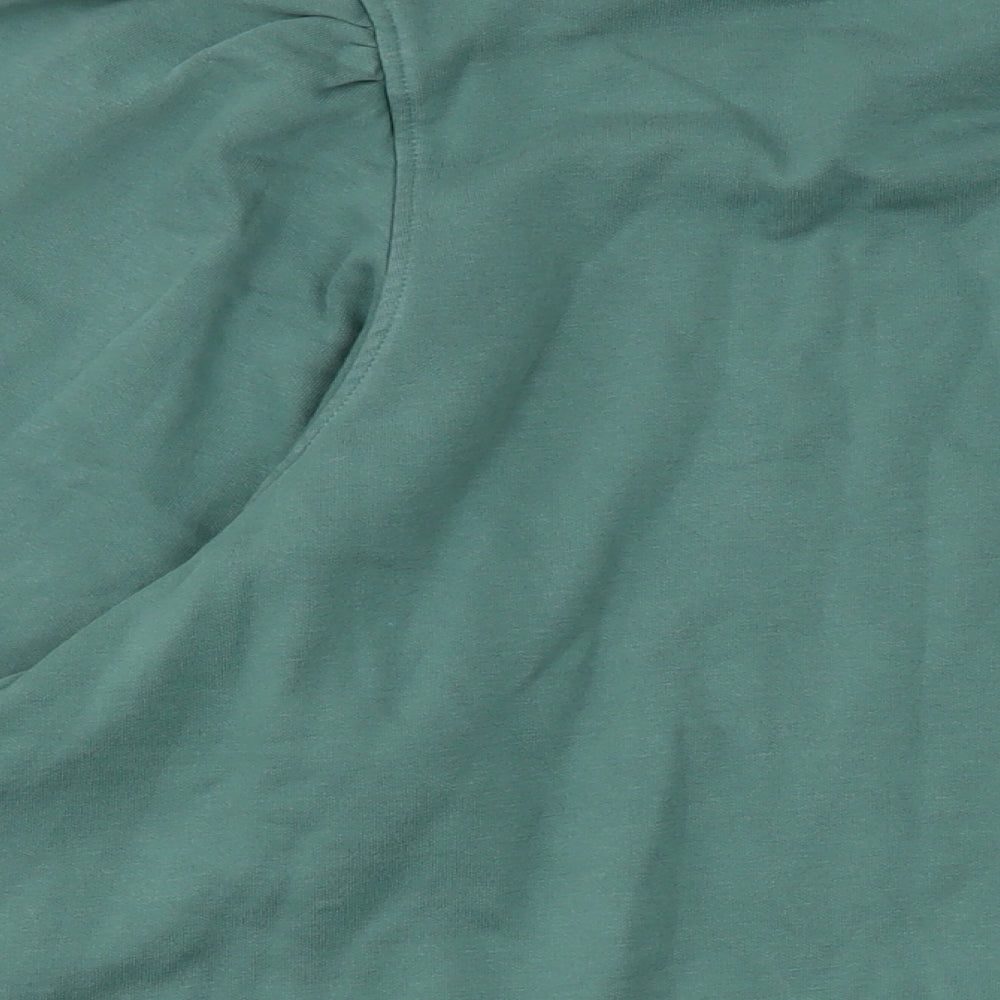 Monlki Womens Green Cotton Pullover Sweatshirt Size S Pullover